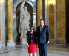 16 July 2015 The Speaker of the National Assembly of the Republic of Serbia, Maja Gojkovic, and the President of Romania, Klaus Iohannis